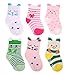 SDBING Baby's Color 6 Pair Thick Warm Cotton Socks (Anti-slip 1 to 3 Years Old) Cute Cats/6 Pairs