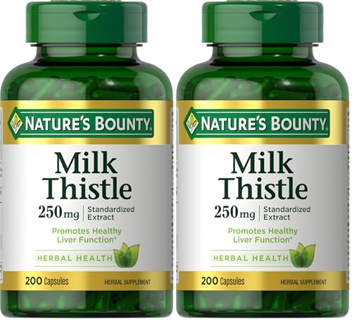 Nature's Bounty Milk Thistle Capsules, Traditionally Used for Liver Health, Her…