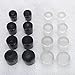 Frienda 16 Pairs High Heel Protectors Heel Tip Replacements Caps, Black and Clear