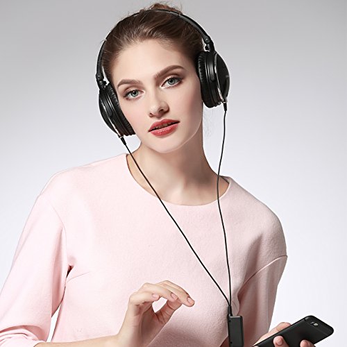 Active-Noise-Cancelling-Headphones-with-inLine-Mic-for-Travel-INSERMORE-Hi-fi-Stereo-over-Ear-Headsets-with-Airplane-Adapter-Foldable-Earphones-for-iPhoneAndroidPC-free-Carry-Case-Black