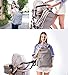 Diaper Bag Baby Care Backpack, Multi-Function Travel Nappy Bags with Insulated Pockets, Smart Open Designer Large Capacity Waterproof Fabric Nursing Bag, Grey