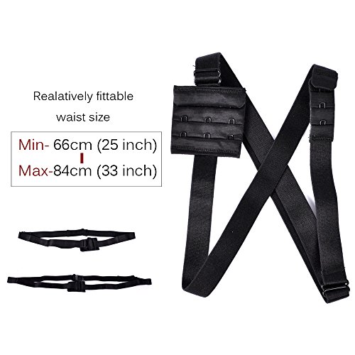 Lady Up 3 Pieces Women's Low Back Bra Converter for Party Backless Dresses (Plus Size with 3 hooks)