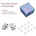 Feramox Silver Plated simulated birthstone Earrings Round Cubic Zirconia Stud Earrings for Girls April