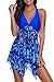 ReachMe Womens Tankini Swimsuits with Shorts Two Piece Tummy Control Swimwear Swim Dress