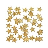 Ling's moment Gold Star Confetti for Wedding party, Table Confetti, Festival Items & Party Props, Gold Glitter Paper Confetti - DIY Kits, 100 pcs of 1