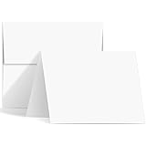 Greeting Cards Set – 4.25 x 5.5" Blank White Cardstock and Envelopes Perfect for Business, Invitations, Bridal Shower, Birthd