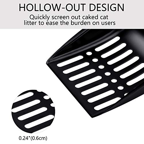 LYCC Cat Litter Scooper Non-Stick Shovel Full Metal Material Solide and Strong Handle,Pet Sifter Kitty Cat Litter with 1 Pcs Hook Easy to Storage