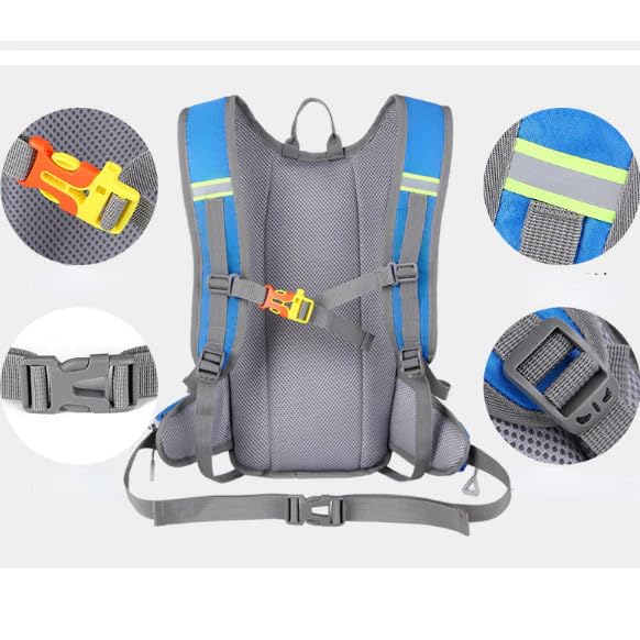 Mochila de Hidratação 2L Premium, Impermeável, com Bolsos Múltiplos e Apito de Emergência para Trilhas, Bike, Corrida, Camel bag