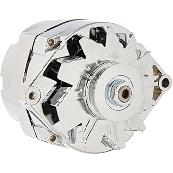 Amazon.com: NEW CHROME CHEVY ALTERNATOR FITS 110 AMP 3 ... chevy 350 3 wire alternator wiring 