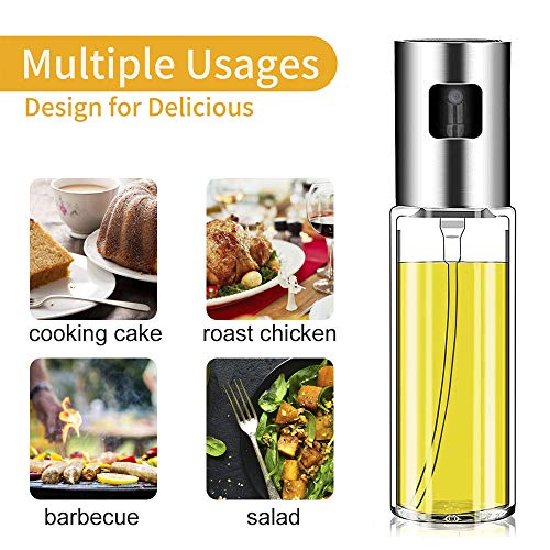 Olive Oil Sprayer, 2 Pack 100mlOil Spray for Cooking, Spray Bottle Olive Oil Sprayer Mister for Cooking, BBQ, Salad… - Image 3