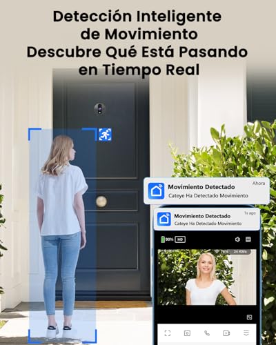 Bextgoo Mirilla Digital Puerta WiFi, 2K Videoportero con Monitor 4,3", Tarjeta 32GB, Batería 8000mAh, Gran Angular 170°, Detección IA, Audio Bidireccional, Visión Nocturna, para Pisos y Casas
