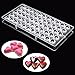 Jeteven Chocolate Mold, Jelly and Candy Mold, Non-Stick Heart PC Polycarbonate Chocolate Mould-55 Cavities