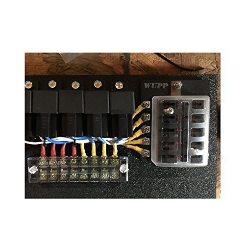 10-Way Fuse Box, 12 Volt Fuse Block with LED Warning Indicator Damp-Proof Cover Automotive Fuse Block for Car Boat Marine RV Truck