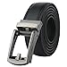 Men's Genuine Leather Ratchet Dress Belt with Automatic BuckleFits Waist Size 28''-44'' (Black Buckle)