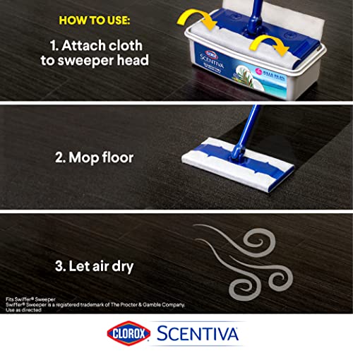 Clorox Scentiva Disinfecting Wet Mopping Cloths, Pacific Breeze and