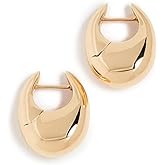 Annika Inez Women's Large Sloping Hinge Hoops, Gold, One Size