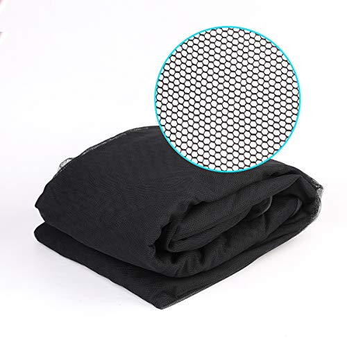 Sekey Moskitonetz für Pavillon 3x3 m mit Reißverschluss und Klettbänder, Insektenschutz Mückennetz, Schwarz – Bild 4