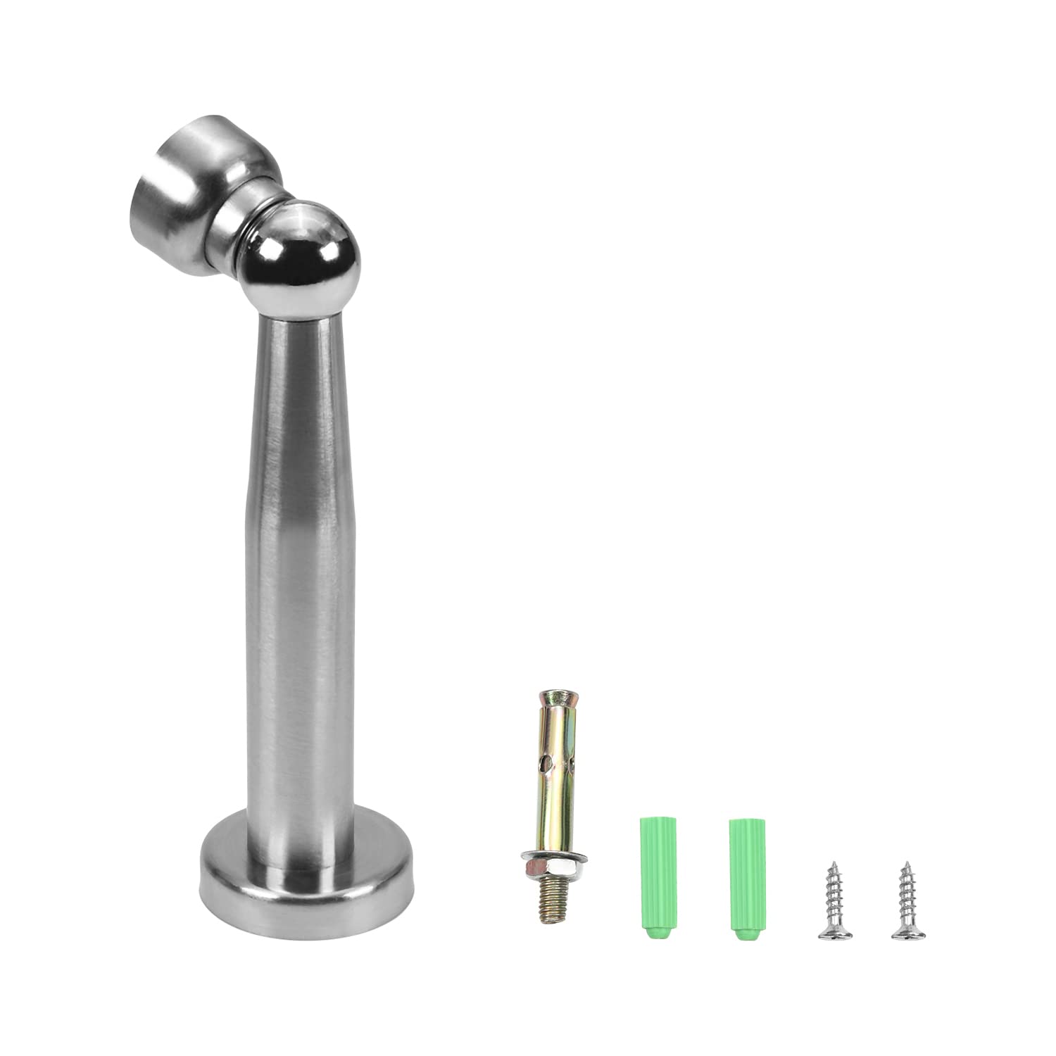 Photo 1 of MroMax 1pcs Magnetic Door Stop Brushed Silver Tone 147mm Door Stopper Strong Magnetic Stainless Steel Door Catch for Hold Door Open Heavy Duty for Various Door Types, Wall & Floor Mount