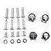 Dsycar Skull Logo License Plate Screws for Securing License Plates, Frames and Covers on Cars and Trucks - Stainless Steel License Plate Frame Screws