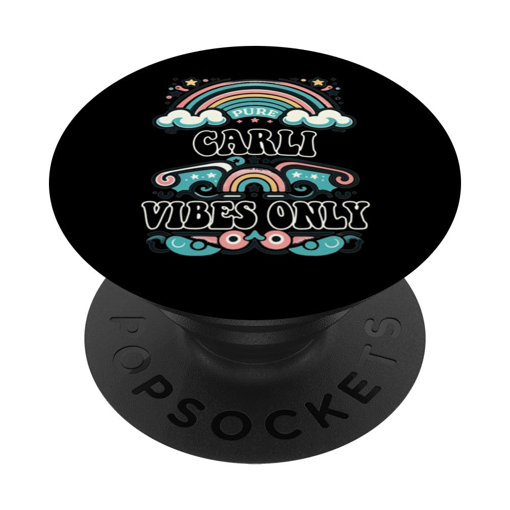 CARLI Vibes Only Cute Retro Girls CARLI Name PopSockets Swappable PopGrip