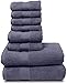 8 Piece Bath Towel Set. 2017(New Collection). 2 Bath Towels, 2 Hand Towels, 4 Washcloths. Premium Quality Turkish Towels. Super Soft, Plush and Highly Absorbent. (Towel Set - Set of 8, Denim Blue)