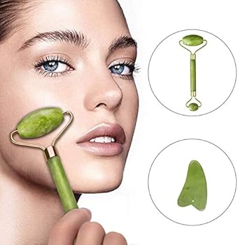 Naturalny jadeit wałek do twarzy, Mnioky Gua Sha Scrapping ...