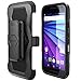 Moto G 3rd Generation Case, i-Blason Prime Series Dual Layer Holster for Moto G 3 Gen 2015 Release with Kickstand and Locking Belt Swivel Clip (Black)