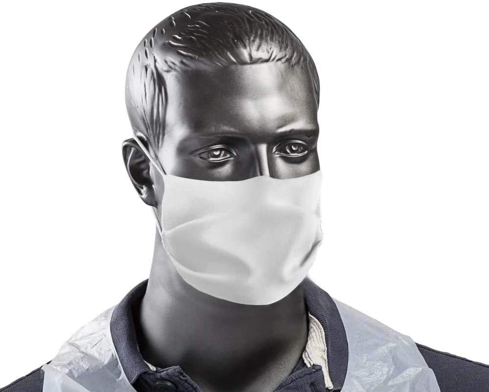 Face Mask (Reusable), 100% Cotton Fabric, Double Layer, Made In USA, Protect from Dust, Pollen, Pet Dander, Other Airborne Irritants, Urquid Linen (5, White)