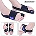 Bunion Corrector by Quanquer [Pair] - Bunion Splint Toe Straightener Brace for Hallux Valgus Pain Relief Fits Men & Women (Black)
