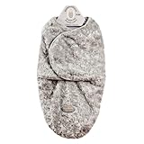 Baby's Small Rose Motif Swaddle Bag for 0-3 Months By Blankets And Beyond Gray
