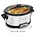 Hamilton Beach Programmable Slow Cooker, 7 quart with Clip-Tight Sealed Lid, Stainless Steel (33476), Silver