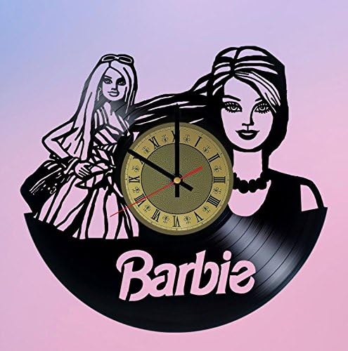 Barbie Doll vinyl wall clock - handmade artwork unique home bedroom living kids room nursery wall decor great gifts idea for birthday, wedding, anniversary - customize your clock