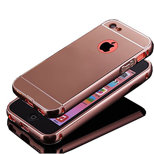 iPhone 5C Case, TabPow [Electroplating Series] Luxury Slim Hard Back Case Cover Bumper [Mirror Case] For iPhone 5C, Rose Gold