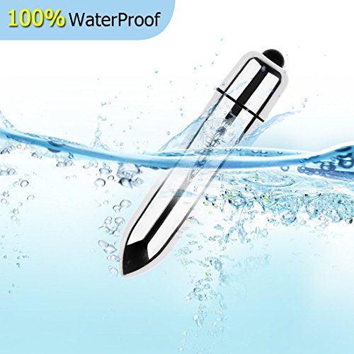 Vibrator, Oomph! Powerful WaterProof Single-speed Massager Mini Bullet Vibrator/Vibes Female Masturbation Toy (Silver) - Thumbnail 4