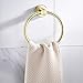 Marmolux Acc Brushed Gold Towel Ring - Modern Hand Towel Holder - Stainless Steel Bathroom Towel Rack - Round Hanger