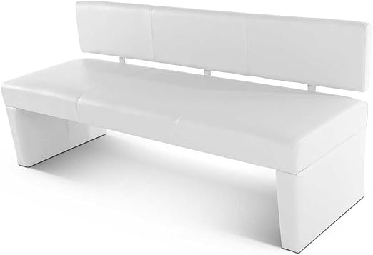 Sam Esszimmer Sitzbank Selena In Weiss 200 Cm Komplett Bezogen Angenehme Polsterung Amazon De Kuche Haushalt
