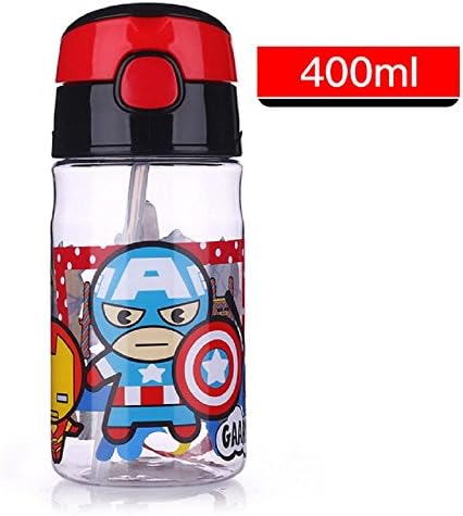 Leak Proof Child's Portable Straw Water Bottle 400ML Minnie, Mickey, Princess, Marvel