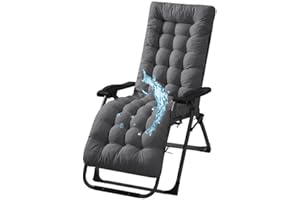 GHKWXUE Outdoor thicken 3”Chaise Lounge Cushion waterproof patio bench cushion plump fillers high-grade pearl cotton filling,Weather Resistant Comfortable and Stylish Patio Cushion:20"Wx70"Lx3”T & grey
