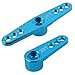 2-Pack HobbyPark Metal Aluminum 25T Servo Horn Steering Arms for 1/10 1/8 Scale RC Trucks Cars Buggies Replacement Upgrade Parts Blue