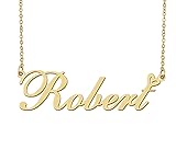 Aoloshow Robert Name Necklace Heart Charm Pendant