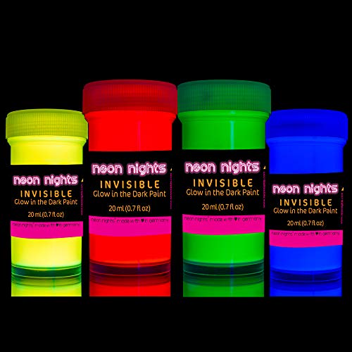 ‘Invisible’ Wall and Canvas Paints by neon nights 4 Invisible UV Glow