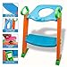 Potty Trainer Toilet Chair Seat with Sturdy Non Slip Step Stool Ladder w/Handles - 3-in-1 Trainer for Kids & Toddlers Boys & Girls - Comfortable, Safe, Clean