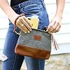 Erika-Collection-FunkyMonkey-Fashion-Wristlet-Wallet-Clutch-Phone-Purse-Handbag-3-Sizes-BlackTan-Style