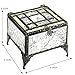 J Devlin Glass Art Box 354 Series Stained Glass Decorative Glass Box - Available in Sage Green or Pale Rose (Sage Green)