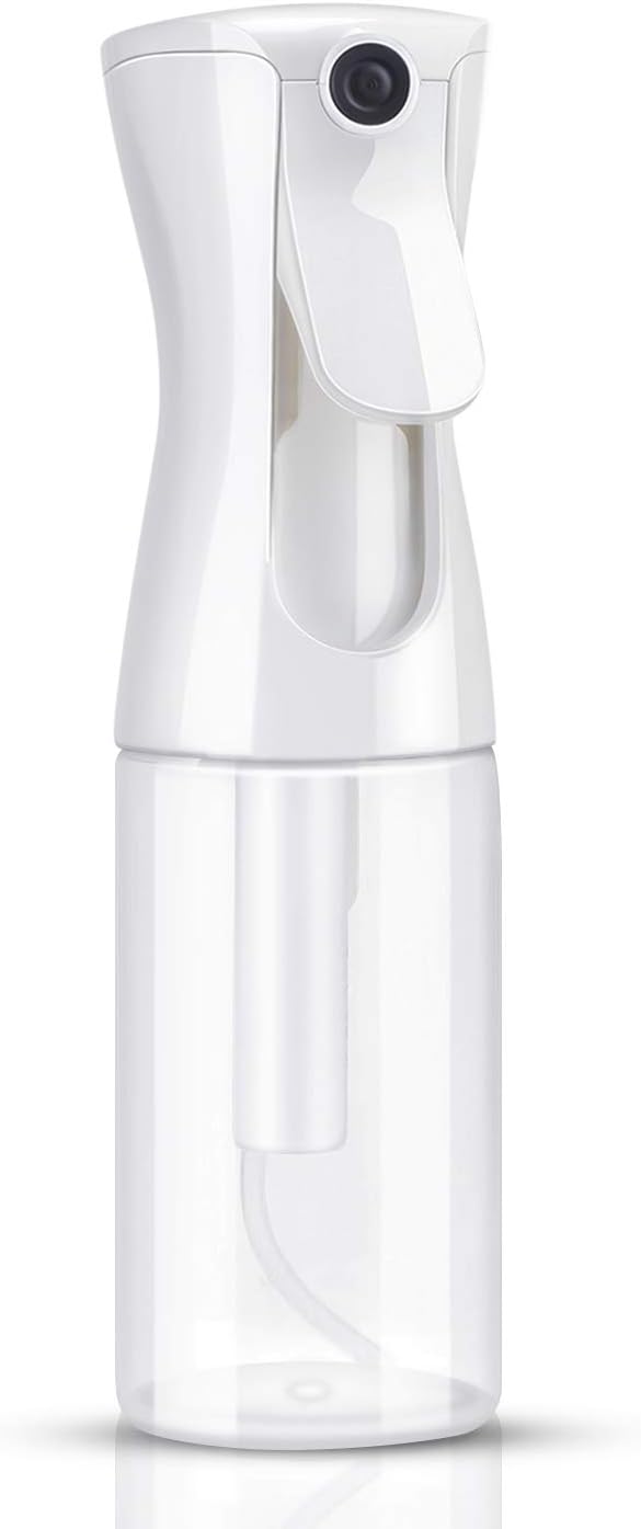 Spray Bottle for Hair, Suream 5.4oz/160ml Clear Continuous Mister for Curly Hair, Empty Plastic Refillable Houseplant Water Sprayer for Hair Styling, Flower Misting, Gardening, Ironing and Cleaning