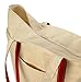 Handy Laundry Canvas Tote Beach Bag - Large Bags with Shoulder Straps, Strong Enough to Carry Beach Gear and Wet Towels. Front Pocket, Zippered Top Closure. (Red)