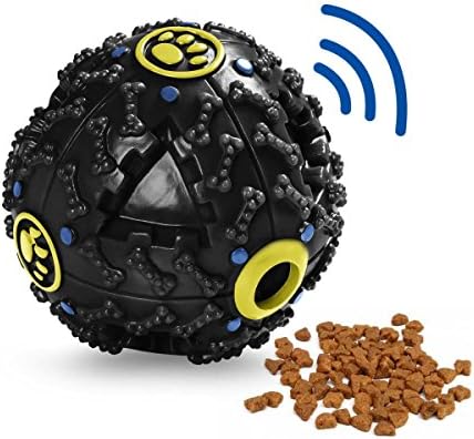 Smart Doggie Interactive Food Dispensing IQ Treat Ball Dog Squeak Toy for Small/middles Size and Unchew Dog