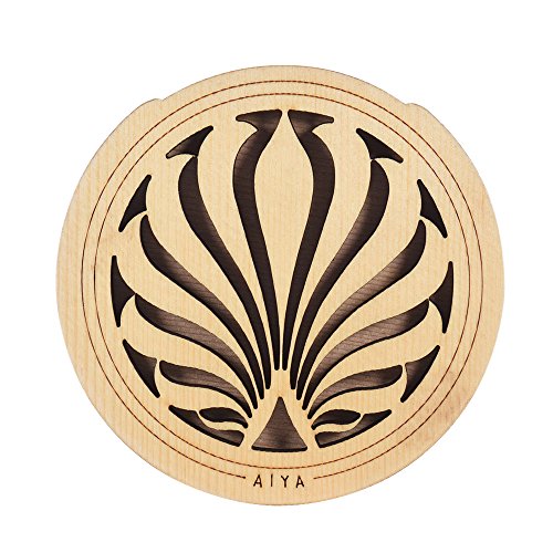 ammoon Guitar Wooden Soundhole Sound Hole Cover Block Feedback Buffer Spruce Wood for EQ Acoustic Folk Guitars