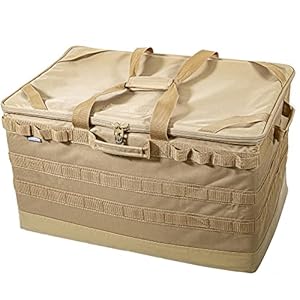 WHATNOT(ワットノット) 折り畳みギアコンテナ ツールバッグ サンド 幅620mm×奥400mm×高380mm GC-01-SB