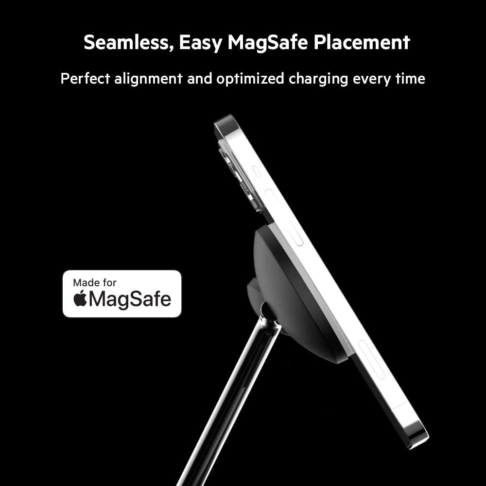 Belkin MagSafe 3-in-1 Wireless Charger, 15W iPhone Fast Charging, Apple Watch, AirPods Charging Station for iPhone 12, Pro, Pro Max, Mini, AppleWatch and AirPods